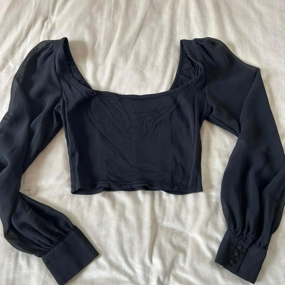 Urban Outfitters Black Long Sleeve Top